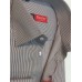 Fitted shirt, white color with gray stripes,
