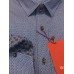 Рубашка приталенная, серо- голубого цвета,   из хлопка с добавлением эластана. 