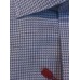 Рубашка  приталенная, сиреневого цвета  с фактурным узором, из 100% хлопка