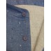 Рубашка с воротником-стойкой светло сине-серого (джинсового) цвета  с рисунком Vester