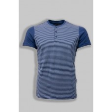 Blue t-shirt with turquoise stripes TM GROSTYLE