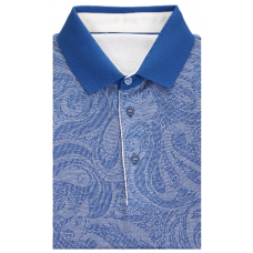 Combined Polo shirt; blue color made of 100% cotton TM DOVMONT