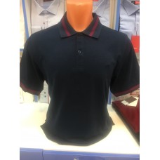 Combined dark blue Polo shirt made of 100% cotton TM John Jeniford