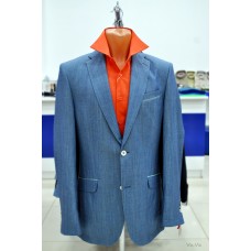 Лёгкий пиджак из натуральной ткани голубого цвета Truvor City